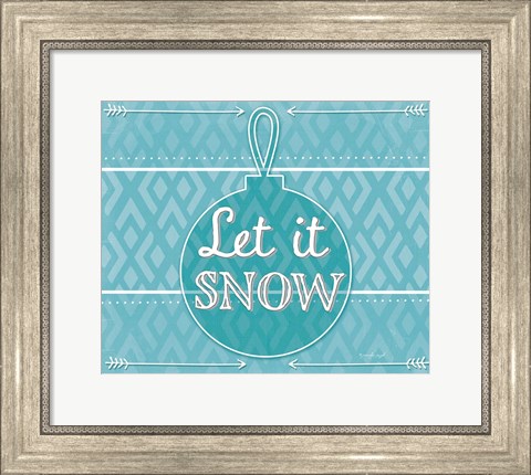 Framed Let It Snow - Blue Print