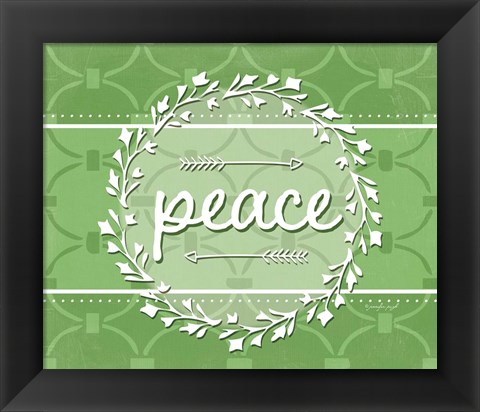 Framed Peace (White) Print