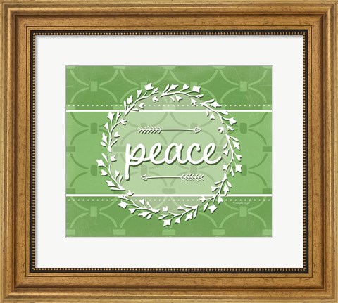 Framed Peace (White) Print