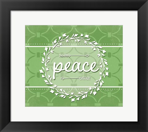 Framed Peace (White) Print