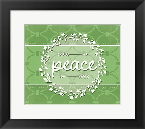 Framed Peace (White) Print