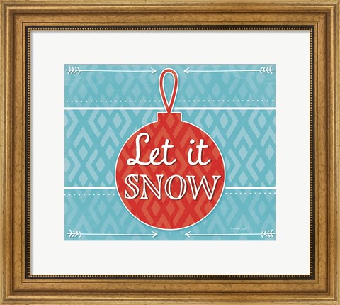 Framed Let It Snow - Red Print