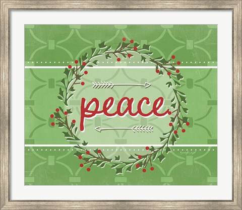 Framed Peace (Red) Print