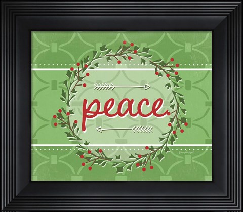 Framed Peace (Red) Print