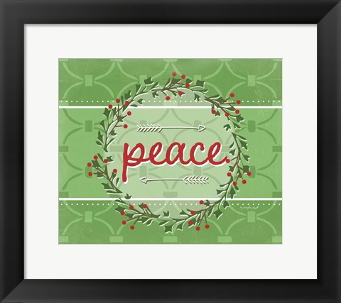 Framed Peace (Red) Print