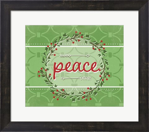 Framed Peace (Red) Print