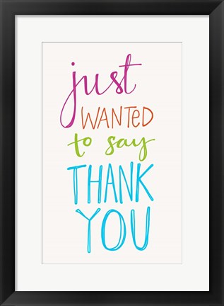 Framed Thank You Print