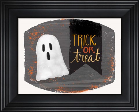 Framed Trick or Treat Ghost Print
