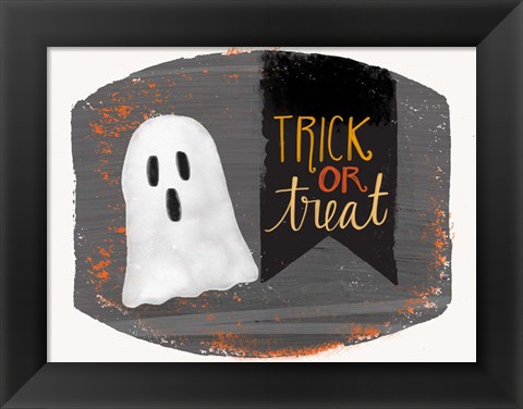 Framed Trick or Treat Ghost Print