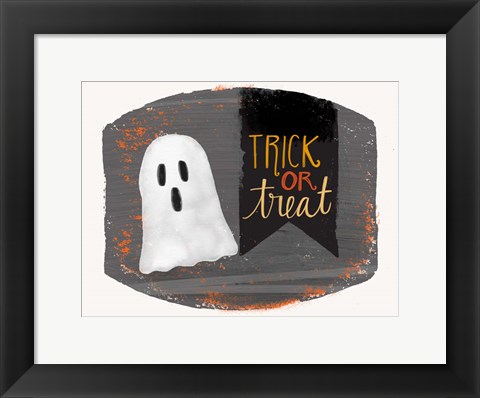 Framed Trick or Treat Ghost Print