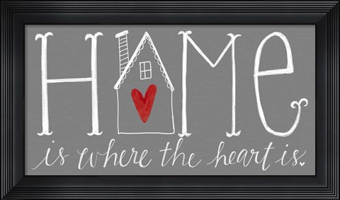 Framed Home is Where the Heart Is Print