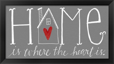 Framed Home is Where the Heart Is Print