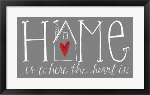 Framed Home is Where the Heart Is Print