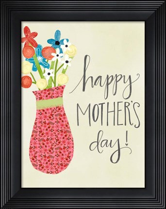 Framed Mother&#39;s Day Vase Print