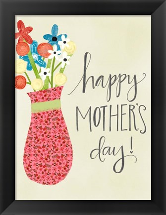 Framed Mother&#39;s Day Vase Print