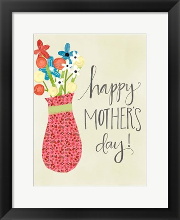 Framed Mother&#39;s Day Vase Print