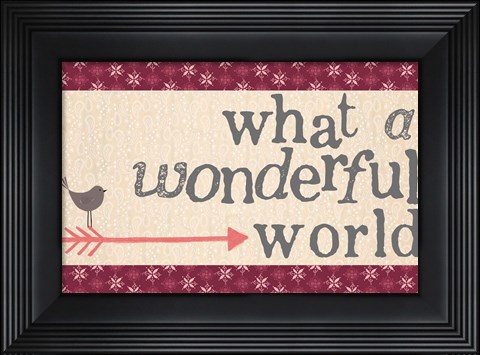 Framed Wonderful World Print