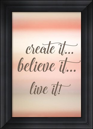 Framed Create It Print