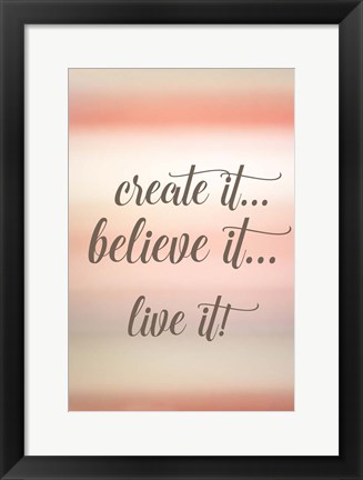 Framed Create It Print