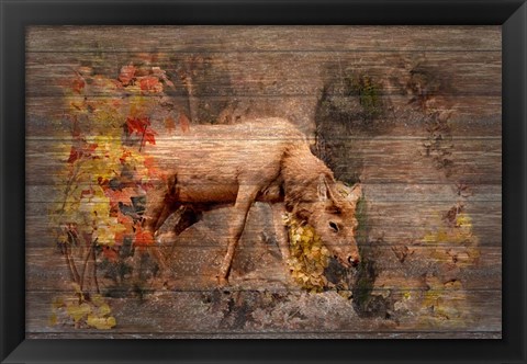 Framed Deer in Paradise Print