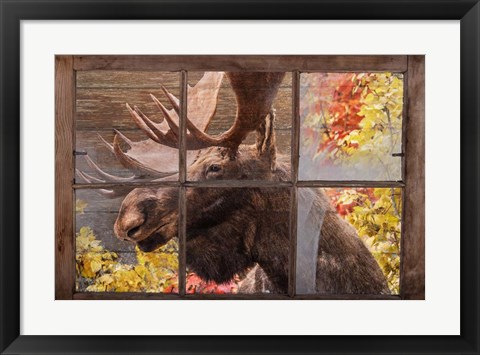 Framed There&#39;s a Moose at the Window Print