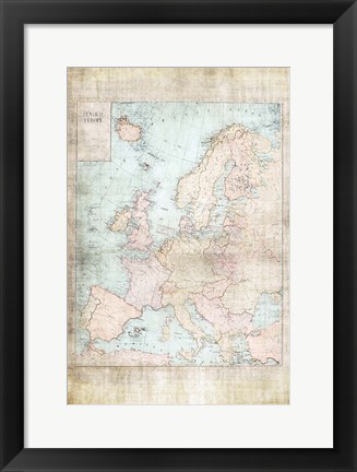 Framed Central Europe Map WWII Print