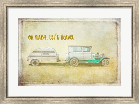 Framed Baby Let&#39;s Travel Print