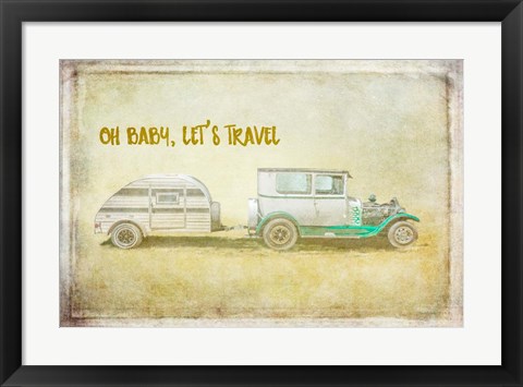 Framed Baby Let&#39;s Travel Print