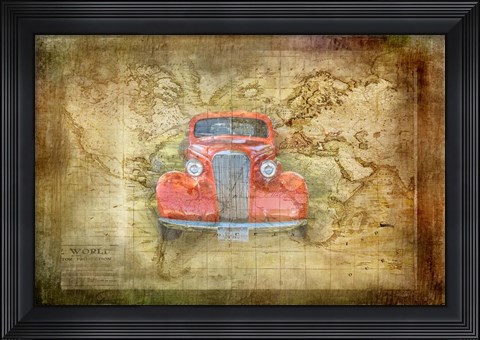 Framed Vintage Car Print