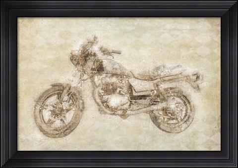 Framed Motorcycle Print