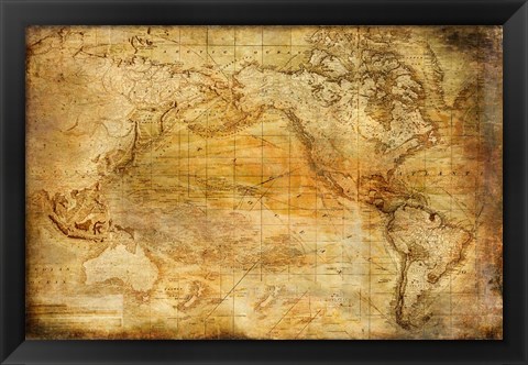 Framed Vintage Map II Print