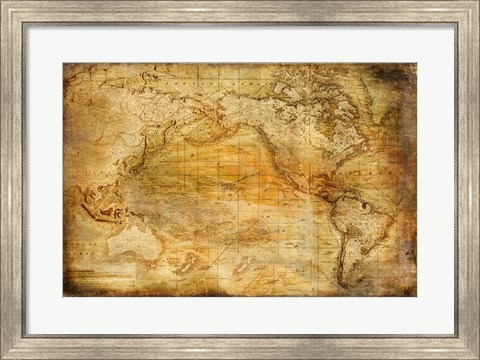 Framed Vintage Map II Print