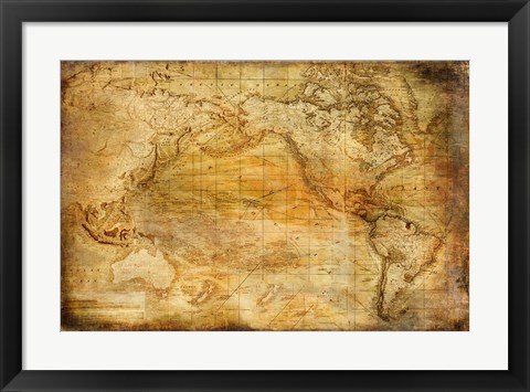 Framed Vintage Map II Print