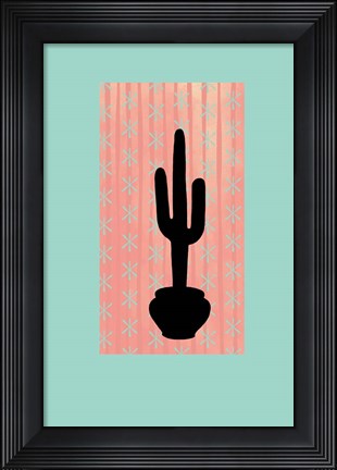 Framed Saguaro Silhouette Print