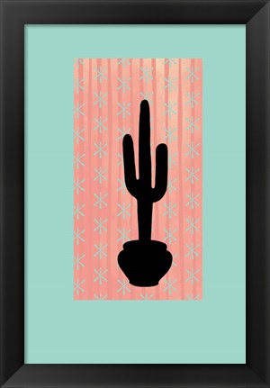 Framed Saguaro Silhouette Print