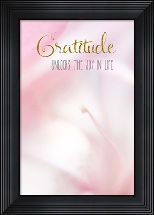 Framed Gratitude Unlocks the Joy Print