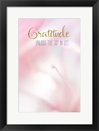 Framed Gratitude Unlocks the Joy Print