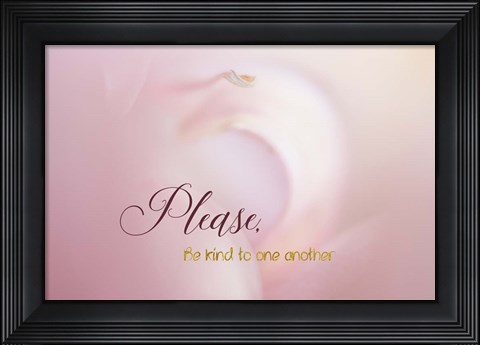 Framed Be Kind Print