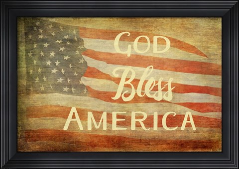 Framed God Bless America Print