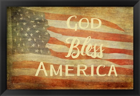 Framed God Bless America Print