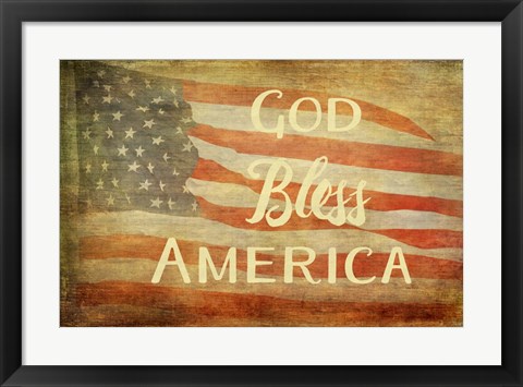 Framed God Bless America Print