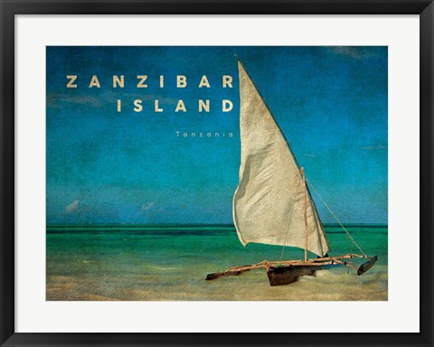 Framed Vintage Zanzibar Island, Tanzania, Africa Print