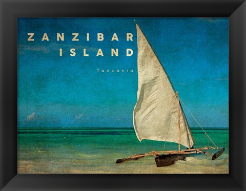 Framed Vintage Zanzibar Island, Tanzania, Africa Print