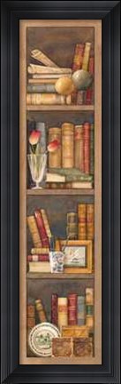 Framed Scaffale con Libri 2 Print