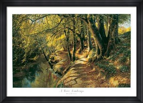 Framed River Landscape Print