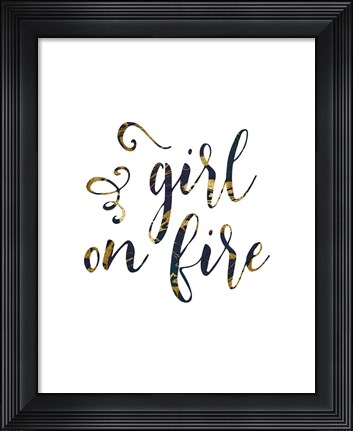 Framed Girl on Fire Print