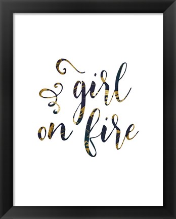 Framed Girl on Fire Print