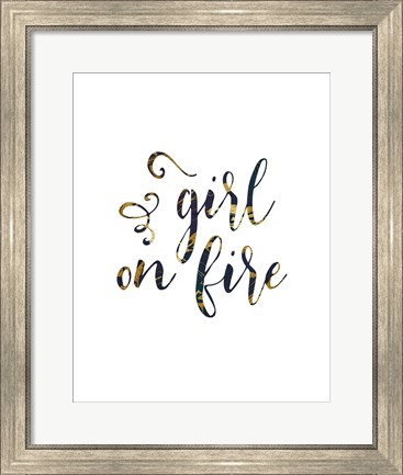 Framed Girl on Fire Print
