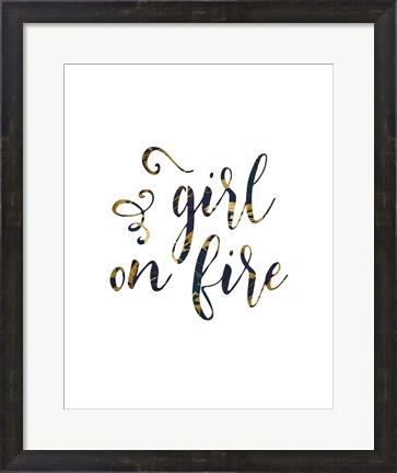 Framed Girl on Fire Print