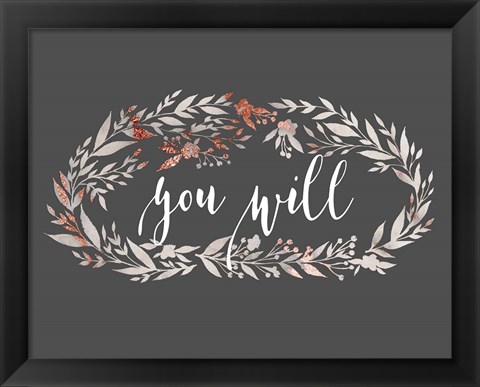 Framed You Will Wreath Print